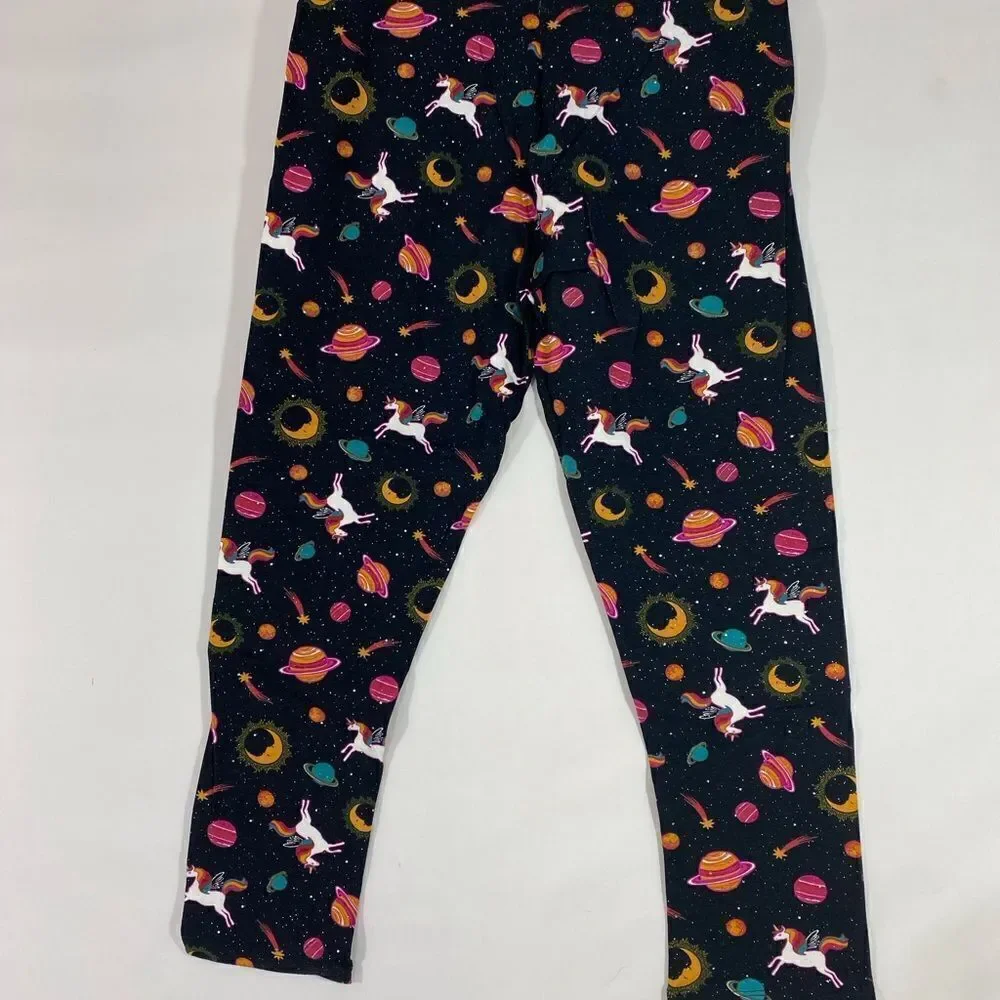 NWT Leggings Girls 14-16 Flying Unicorns, Moons and Planets